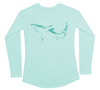 Great White Shark Women's Swim Shirt | Long Sleeve UV Sun Protection Beach Shirt