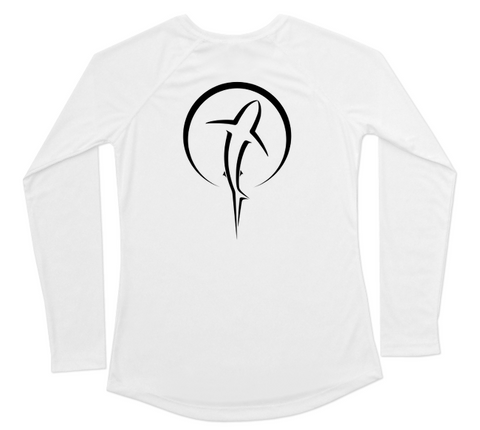 Womens Long Sleeve UV Paddle Boarding Shark Shirt