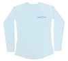 Hawksbill Sea Turtle Performance Shirt [Women / Beachscape - Arctic Blue / Back]