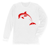 Dolphin Long Sleeve T-Shirt Build-A-Shirt (Front / WH)