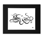 Giant Octopus Wall Art Print - Black and White Octopus Abstract Artwork