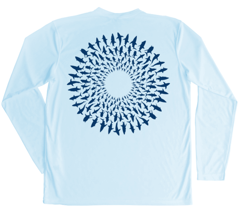 Great White Shark Mandala Performance Build-A-Shirt (Back / AB)