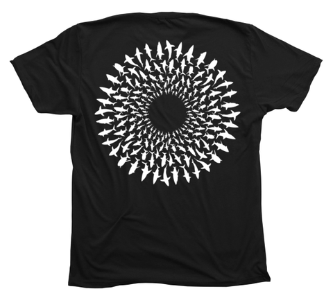 Great White Shark Mandala T-Shirt Build-A-Shirt (Back / BL)