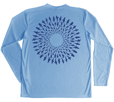 Great White Shark Mandala Performance Build-A-Shirt (Back / CB)