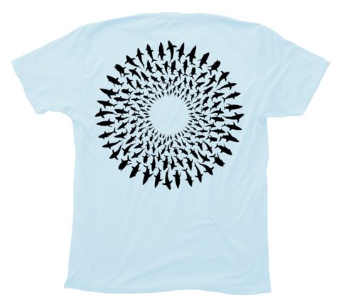 Great White Shark Mandala T-Shirt Build-A-Shirt (Back / LB)