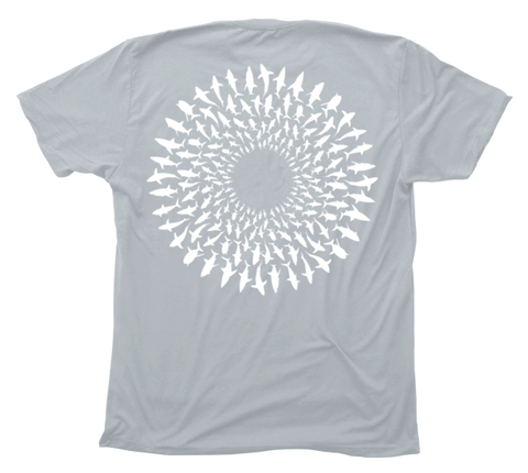Great White Shark Mandala T-Shirt Build-A-Shirt (Back / LG)