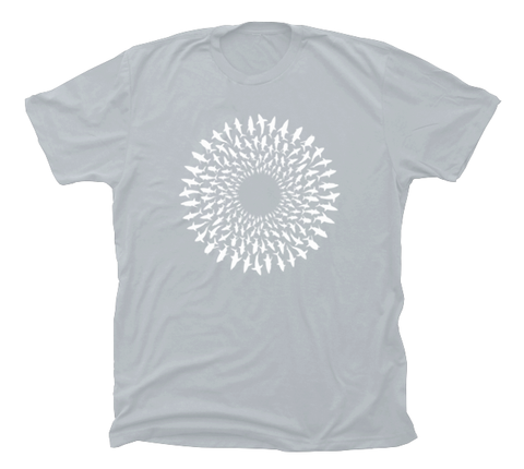 Great White Shark Mandala T-Shirt Build-A-Shirt (Front / LG)