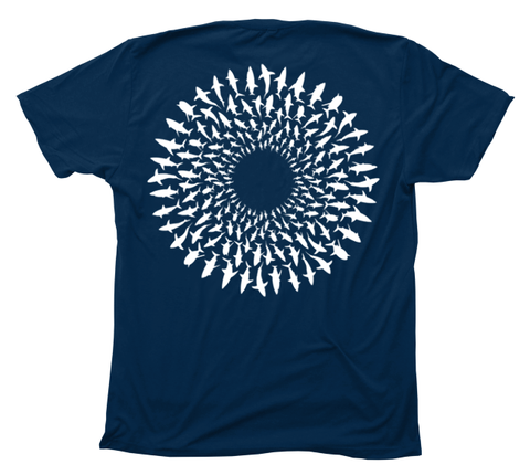 Great White Shark Mandala T-Shirt Build-A-Shirt (Back / MN)
