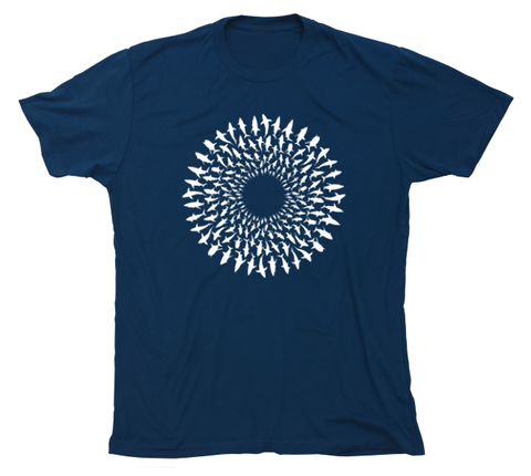 Great White Shark Mandala T-Shirt Build-A-Shirt (Front / MN)