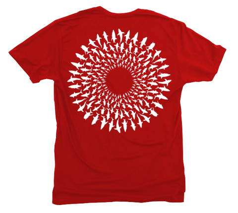 Great White Shark Mandala T-Shirt Build-A-Shirt (Back / RE)