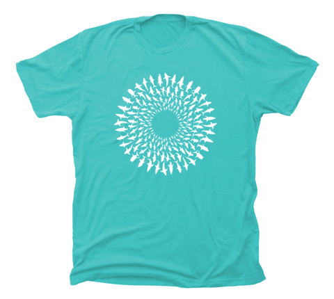 Great White Shark Mandala T-Shirt Build-A-Shirt (Front / TB)