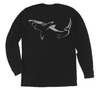 Great White Shark Long Sleeve T-Shirt Build-A-Shirt (Back / BL)