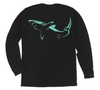 Great White Shark Long Sleeve T-Shirt Build-A-Shirt (Back / BL)