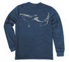 Great White Shark Long Sleeve T-Shirt Build-A-Shirt (Back / NH)