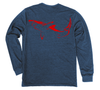 Great White Shark Long Sleeve T-Shirt Build-A-Shirt (Back / NH)