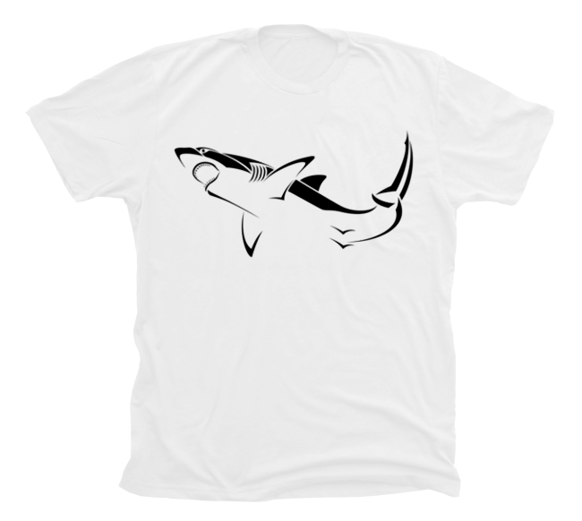 PRANK PROJECT T-shirt 白 FREE Great White Shark T-Shirt Build-A-Shirt (Front / WH) – Shark Zen