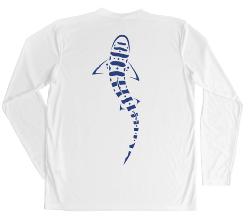 Leopard Shark Performance Build-A-Shirt (Back / WH)