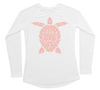 Sea Turtle Coral Form Women's Long Sleeve Swim Shirt
