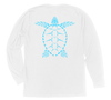 Loggerhead Sea Turtle Long Sleeve T-Shirt Build-A-Shirt (Back / WH)