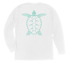Loggerhead Sea Turtle Long Sleeve T-Shirt Build-A-Shirt (Back / WH)