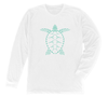 Loggerhead Sea Turtle Long Sleeve T-Shirt Build-A-Shirt (Front / WH)