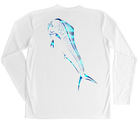 Men's Long Sleeve UV Water Camouflage Bluefin Tuna Swim Shirt