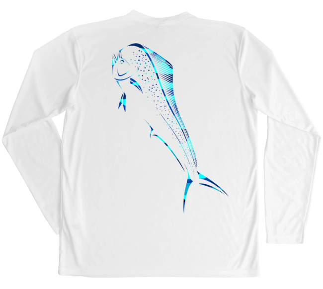 Men's Long Sleeve UV Water Camouflage Bluefin Tuna Swim Shirt