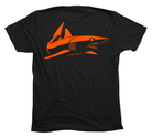 Mako Shark Black T-Shirt Orange Ink