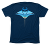 Manta Ray Beachscape Navy T-Shirt
