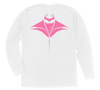 Manta Ray Long Sleeve T-Shirt Build-A-Shirt (Back / WH)