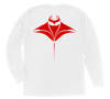 Manta Ray Long Sleeve T-Shirt Build-A-Shirt (Back / WH)