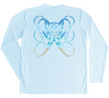 Octopus Men's Long Sleeve UV Beachscape Arctic Blue Swim Shirt