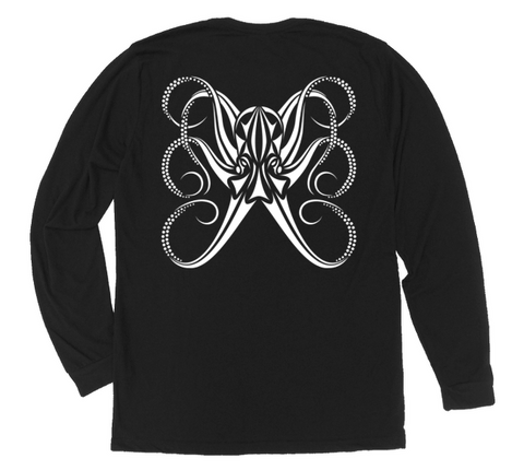 Octopus Long Sleeve T-Shirt Build-A-Shirt (Back / BL)