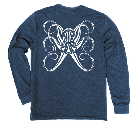 Octopus Long Sleeve T-Shirt Build-A-Shirt (Back / NH)