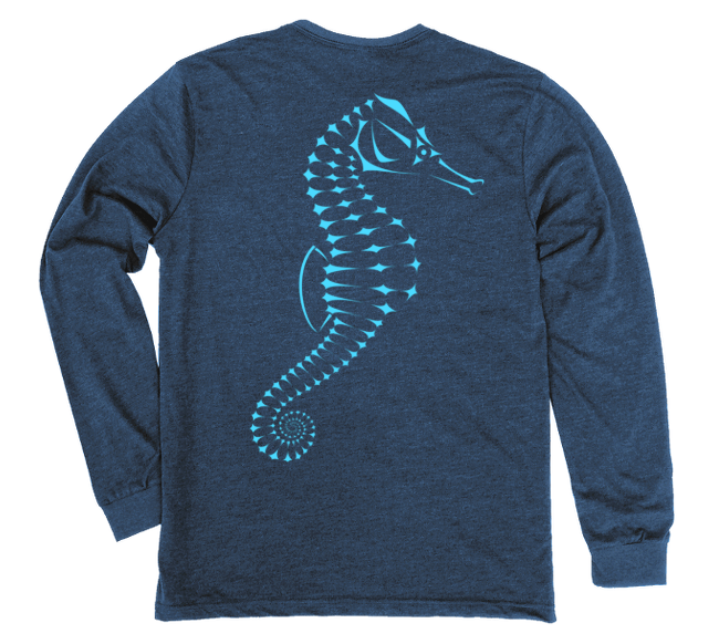 Seahorse Long Sleeve Tee – Shark Zen Seahorse Long Sleeve Tee – Shark Zen