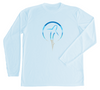Shark Zen Men's Long Sleeve UV Beachscape Arctic Blue Performance Shirt