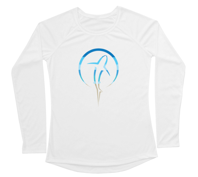Shark Zen Womens Long Sleeve UV Beachscape White Performance Shirt