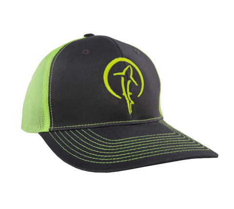 Shark Zen Trucker Cap, Neon Yellow, Grey Steel Snapback Hat