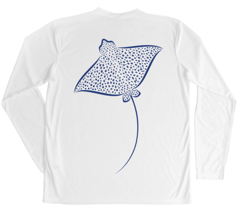 Spotted Eagle Ray Performance Build-A-Shirt (Back / WH)