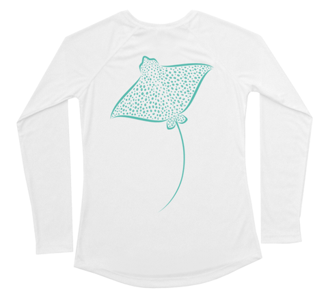 Spotted Eagle Ray Performance Build-A-Shirt (Women - Back / WH)