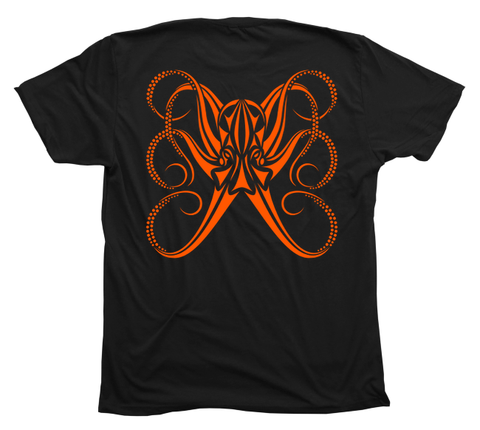 Octopus T-Shirt [Back - BL / OR]