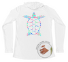 Womens Long Sleeve Tropical Sea Turtle Performance Hoodie