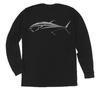 Bluefin Tuna Long Sleeve T-Shirt Build-A-Shirt (Back / BL)