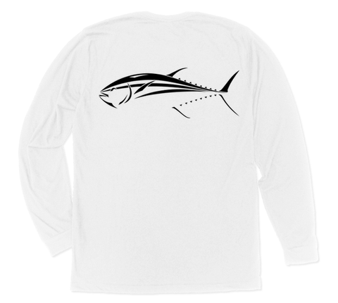 Bluefin Tuna Long Sleeve T-Shirt Build-A-Shirt (Back / WH)