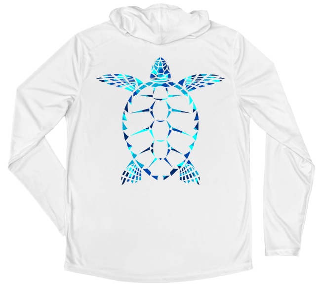 Men's Long Sleeve Sea Turtle Hooded Sun Shirt