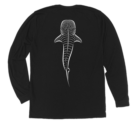 Whale Shark Long Sleeve T-Shirt Build-A-Shirt (Back / BL)