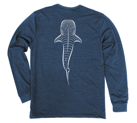 Whale Shark Long Sleeve T-Shirt Build-A-Shirt (Back / NH)