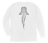 Whale Shark Long Sleeve T-Shirt Build-A-Shirt (Back / WH)