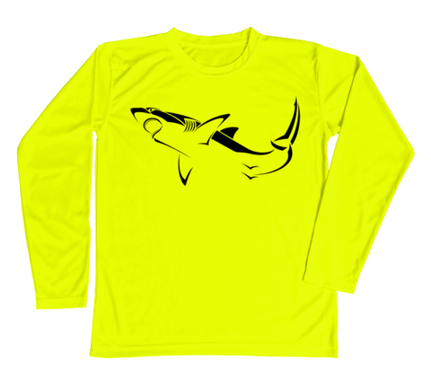 Kids Great White Shark Swim Shirt | Shark Youth Long Sleeve Sun Shirt