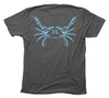 Columbia blue ink represents this awesome crustacean's signature color